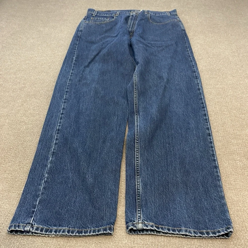 Levis Jeans Mens 38x34 Blue 569 Baggy Loose Straight Vintage Y2K 2001 Dark Wash
